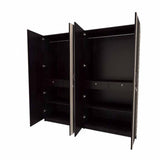 Devark 4 Door Wardrobe Dark Wenge & White Oak