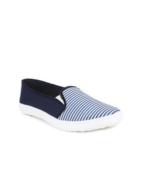 Scamanus Blue Striped Casual Shoes
